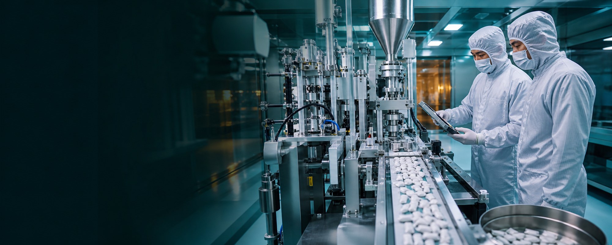GMP nootropic oral pouch manufacturing and automated production